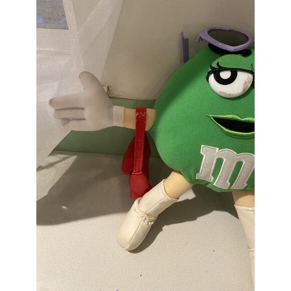 M&M"s Green Lady Character Plush Mars 11" Tall Excellent Vintage - Picture 3 of 6